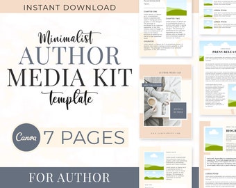 Author Media Kit Template | Media Kit For Influencer | Influencer Press Kit | Social Media Kit | Instant Download