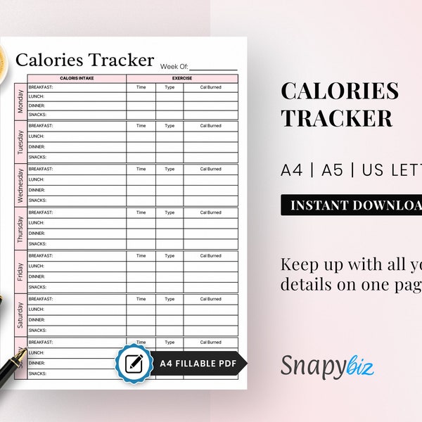 Calorie Chart, Calorie Tracker, Calorie Counting, Macro Tracker, Diet Tracker, Low Calorie Diet, Calorie Planner