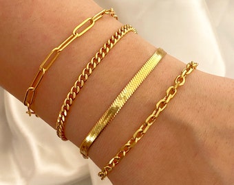 gold beaded bracelet 24k yellow gold plated bracelet Thin gold bracelet layering gold bracelet gold silk bracelet gold dainty bracelet