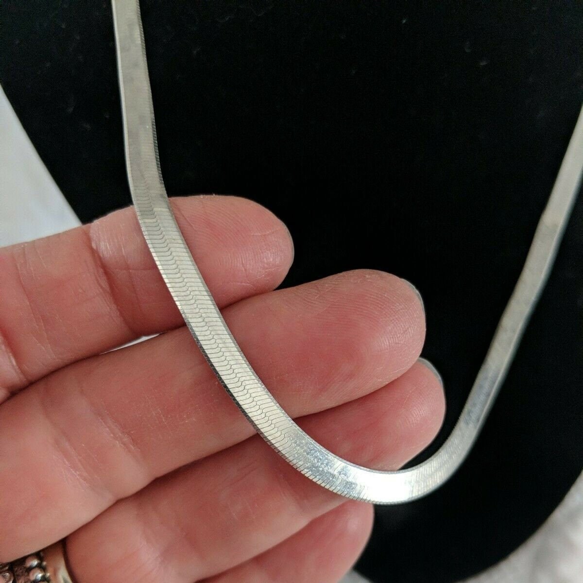 Herringbone Necklace Silver - Etsy