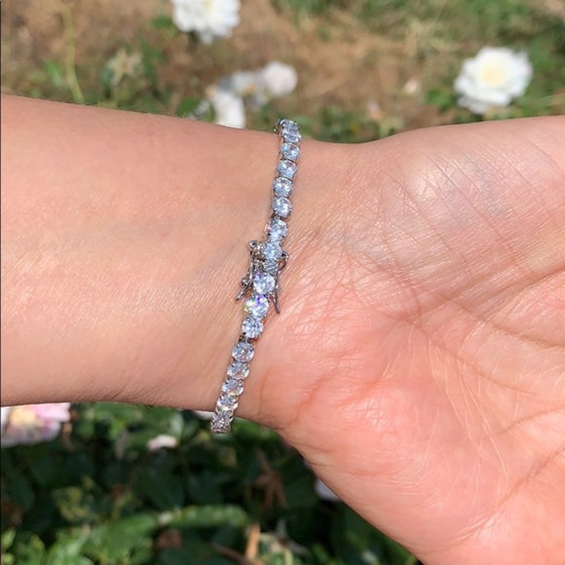 Swarovski Tennis Bracelet Premium Swarovski 4mm CZ Diamonds Etsy Canada