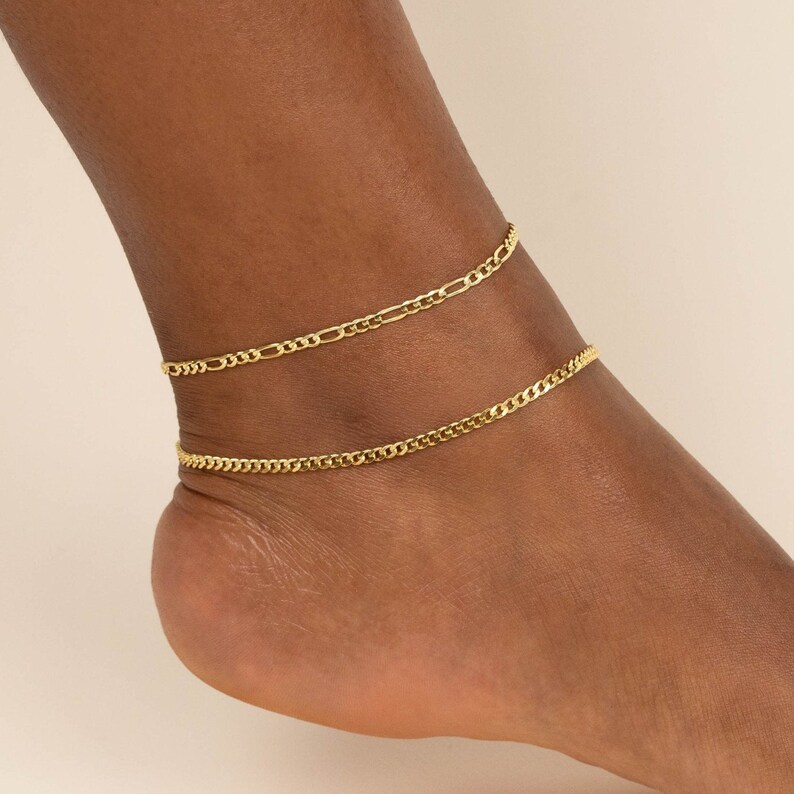 Cuban Chain GOLD FILLED Anklet, Curb Chain Anklet, Gold Chain Anklet, Thick Chain Anklet, Chunky Chain Anklet, Beach Anklet, Figaro Anklet 