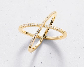 Maayra Silver Criss Cross Ring Adjustable Contemporary Party Ring Maayra Silver Criss Cross Ring Adjustable Contemporary Party Ring