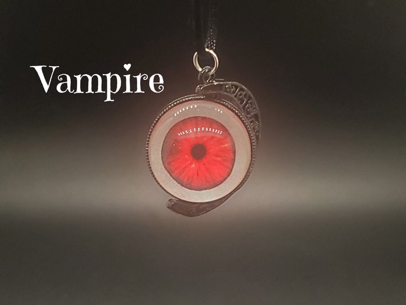 Spinning Double Sided Eye Witch Necklace Vampire