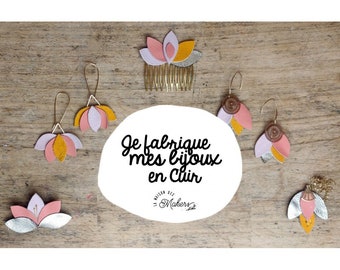 Kit créatif : Je Fabrique mes Bijoux en cuir - Coloris Rose