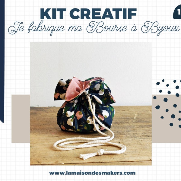 Kit DIY Couture : Je fabrique ma Bourse à Bijoux