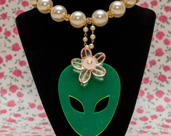 Alien Necklace Alien Pendant Handcuffs Bondage Necklace Etsy
