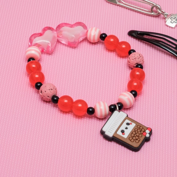 Menhera Bracelet, Kawaii Nurse Bracelet, Yami Kawaii Hair Clips