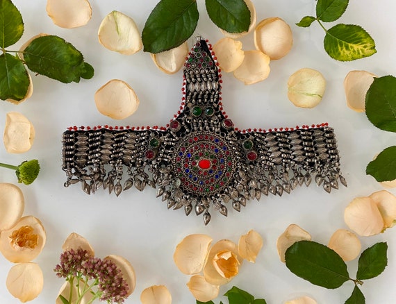 Vintage afghan headpiece