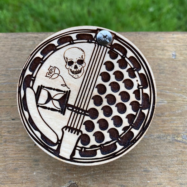 Avett Brothers Inspired Twisting Trinket Box Banjo Style
