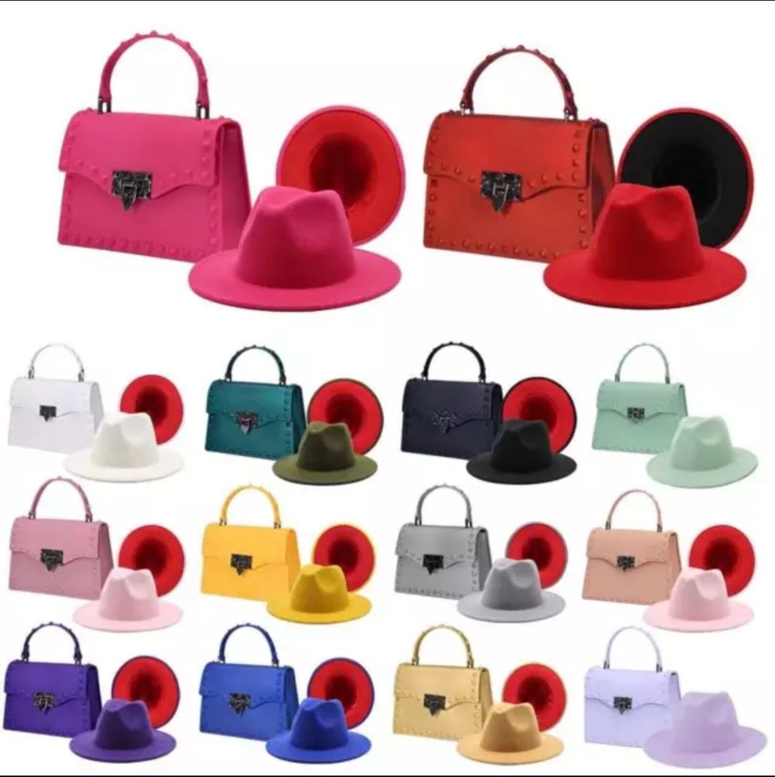 Women's hat and handbag set Etsy