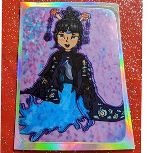 Sticker holographique zodiaque Verseau