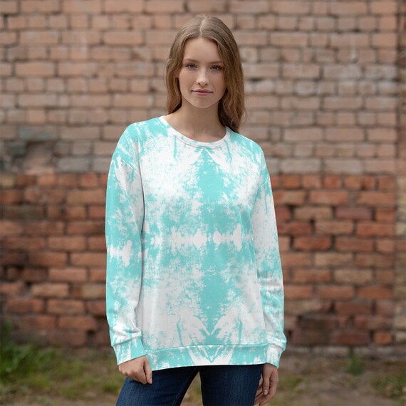 Turquoise tie dye sweatshirt hotsell