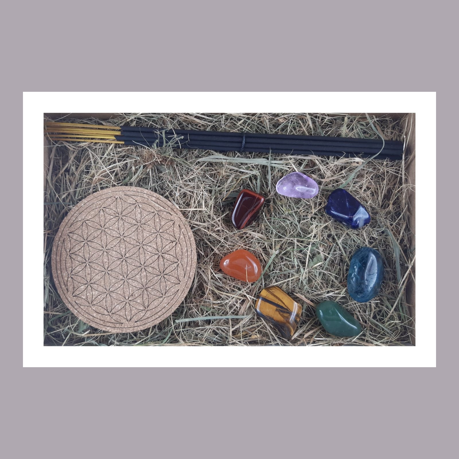 Coffret Bien-Être - Lithothérapie 7 Chakras Encens Dynamiseur