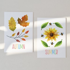 Cartes mémoire 4 saisons, TÉLÉCHARGEMENT INSTANTANÉ, Activité météo pour tout-petits, Activité pré-k, Activités d'école à la maison, Carte mémoire préscolaire