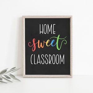 Home school Printable, Home Sweet Classroom Print, Kids Room Printable, Preschool Print, Homeschooling Decor, Instant Download