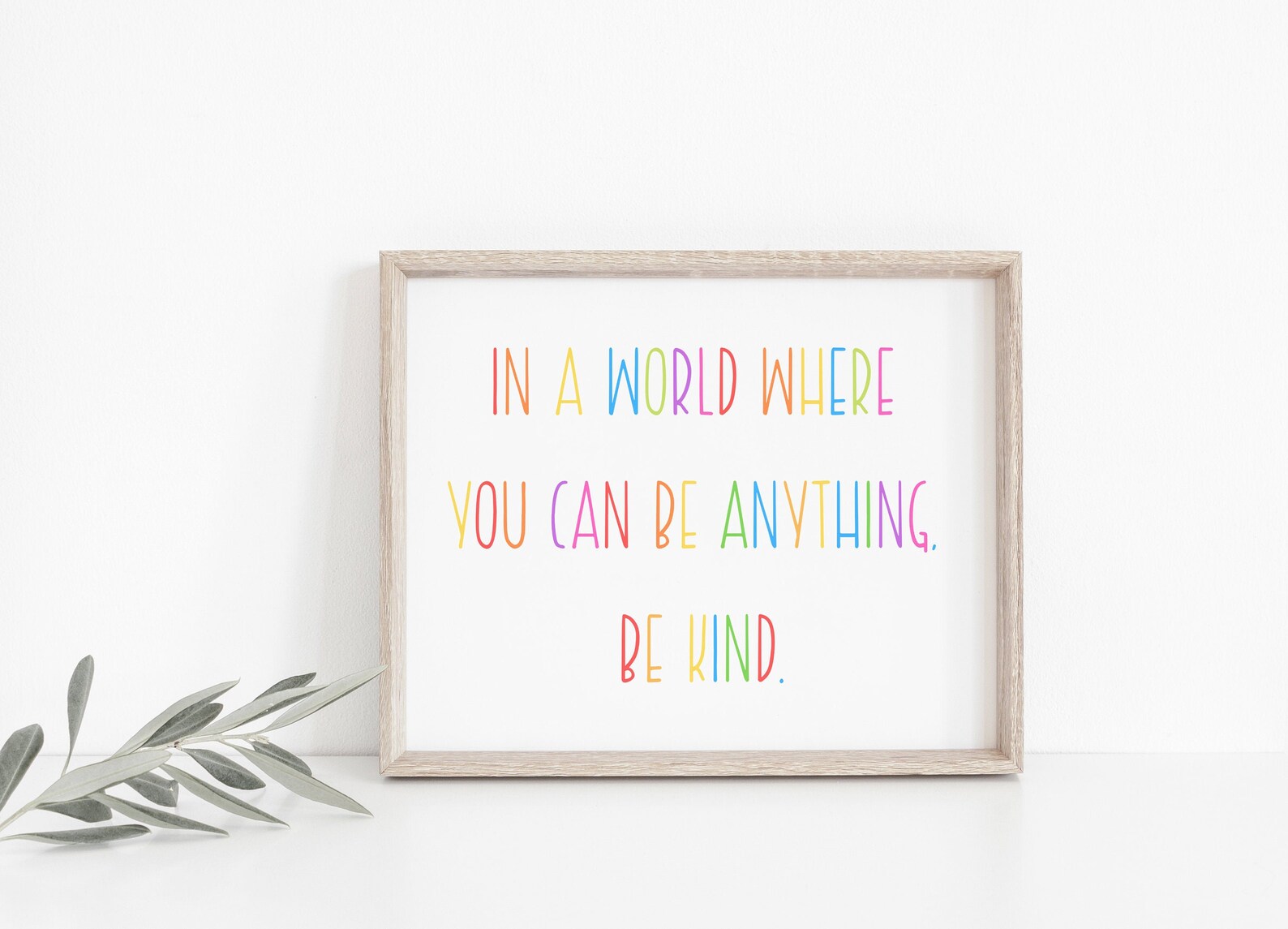 Be Kind Printable, INSTANT DOWNLOAD, Be Kind Kids Print, Colorful ...
