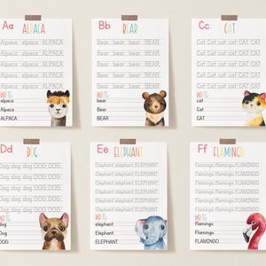 Advanced Trace Sheets, 26 Home school Tracing Sheets, Animals Tracing Sheets, Preschool Tracing Activities, Printable Tracing Worksheets