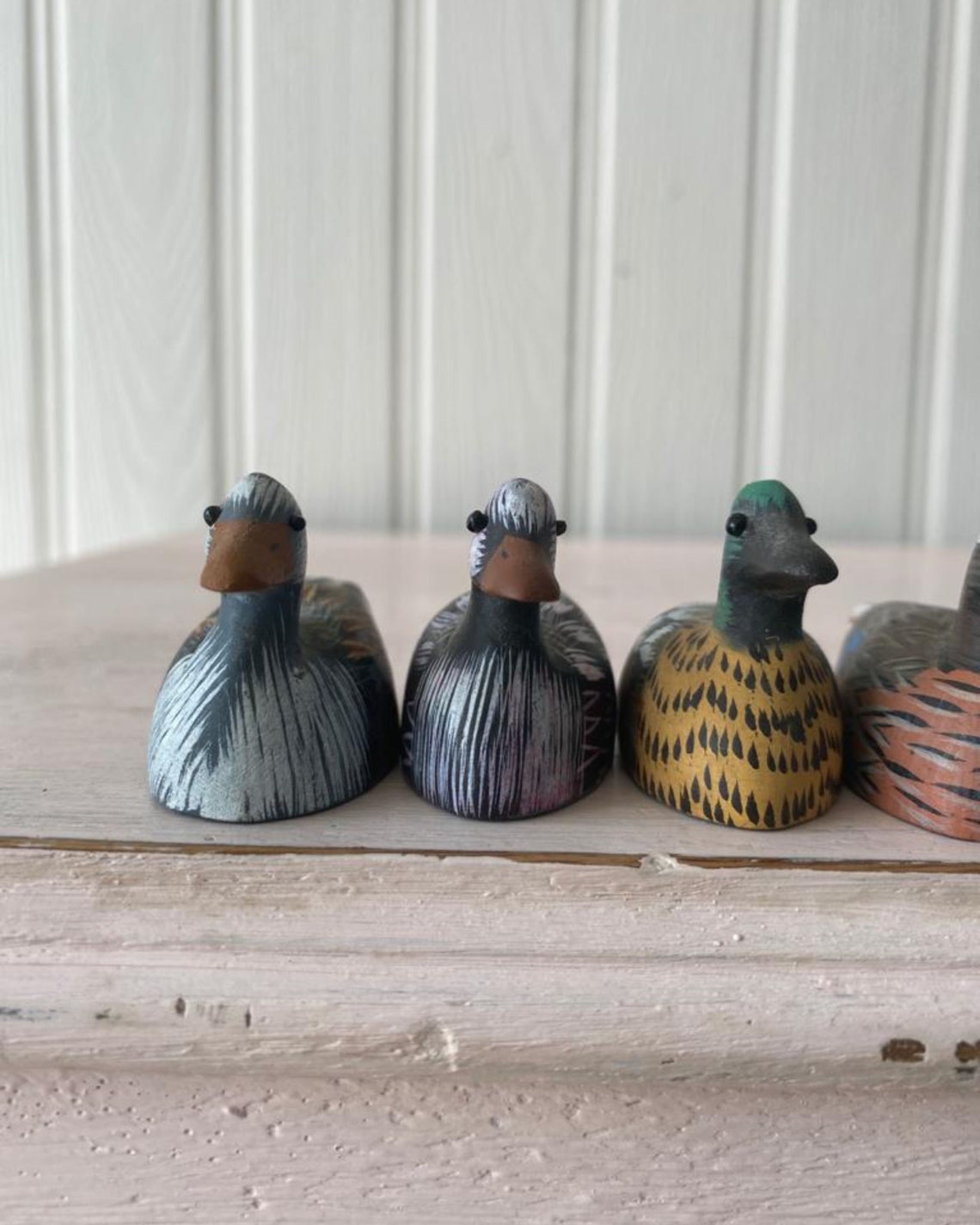 Vintage Miniature Decoy Ducks / Wooden Ducks / Duck Ornaments Etsy UK