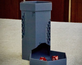 Large Hex Dice Tower - 3D Printed