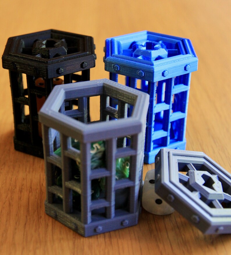 Hexagonal Dice Jail 3D Printed Etsy