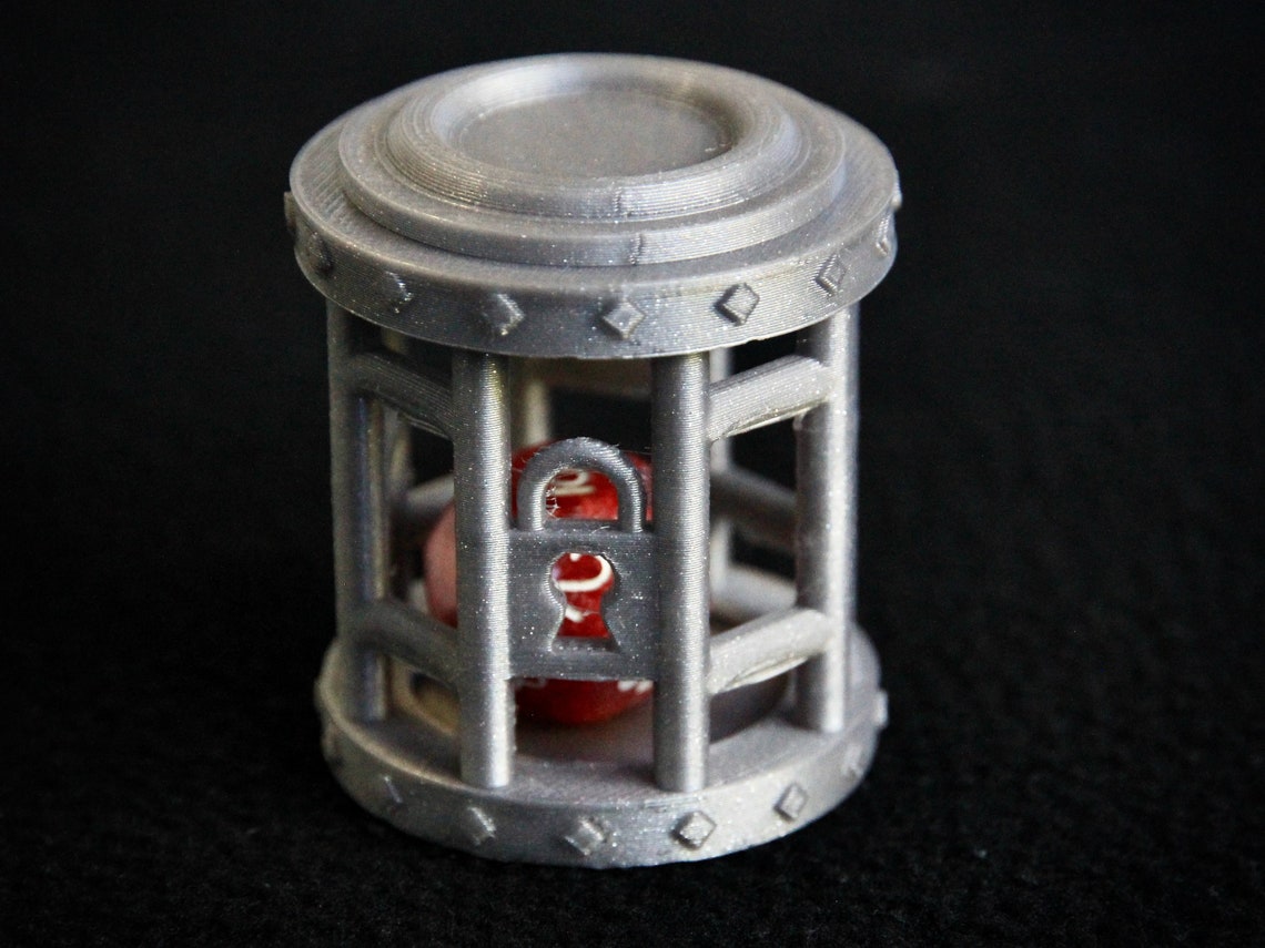 Cylindrical Dice Jail 3D Printed Etsy