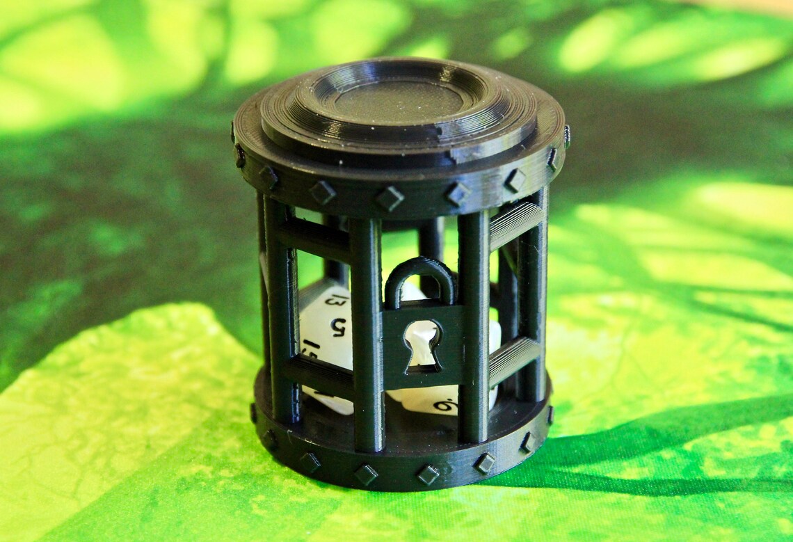 Cylindrical Dice Jail 3D Printed Etsy