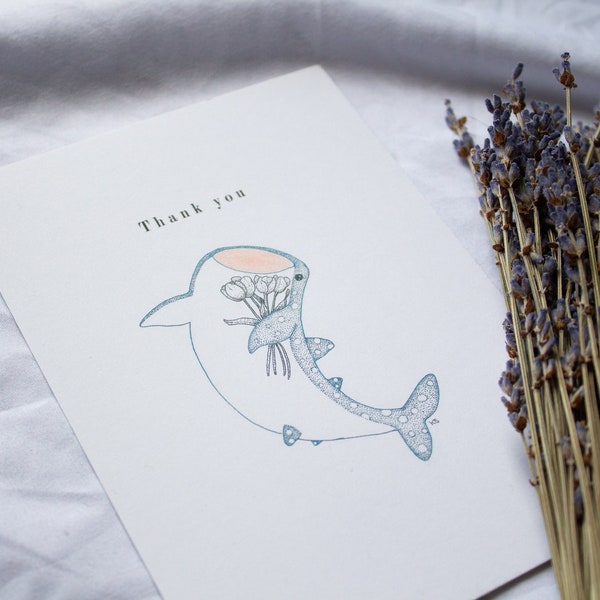 Walhai Dankeskarte - Thank you card, Meeres Design, Oceanlovers