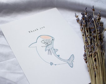 Walhai Dankeskarte - Thank you card, Meeres Design, Oceanlovers