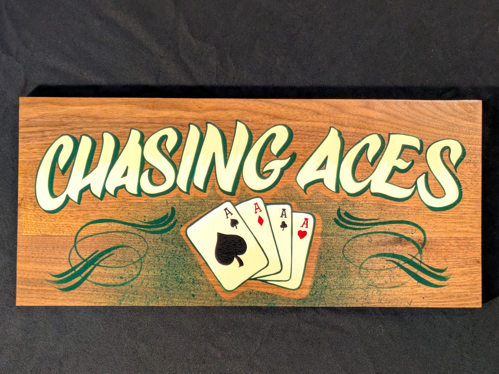 Chasing Aces Chasing Aces - Original, Hand-painted Sign Art - Etsy