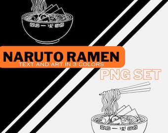 Naruto Ramen Shop PNG. Black,White & Red cut file cricut