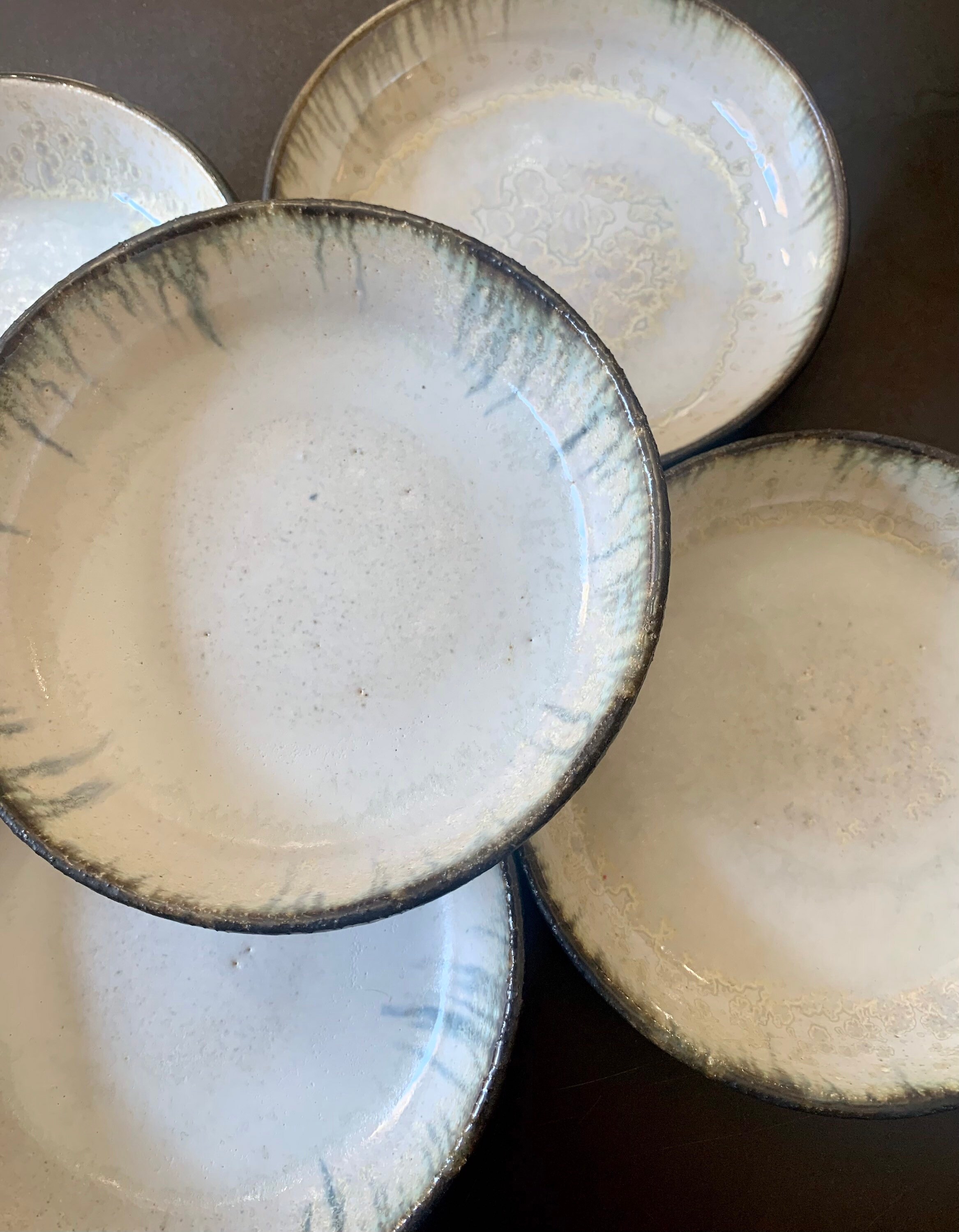 Petite Assiette Demi Creuse en Grès Collection Moon