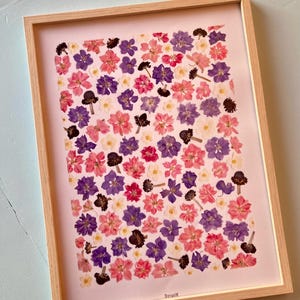 Herbarium poster, dried flower and leaf herbarium poster, French designer, BotaniK flower farm, organic farming