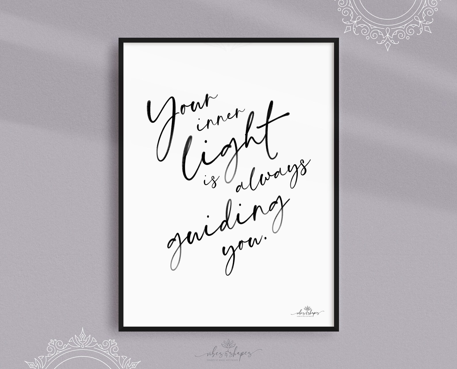 SPRUCH POSTER spirituell Typografie schwarz weiß Etsy