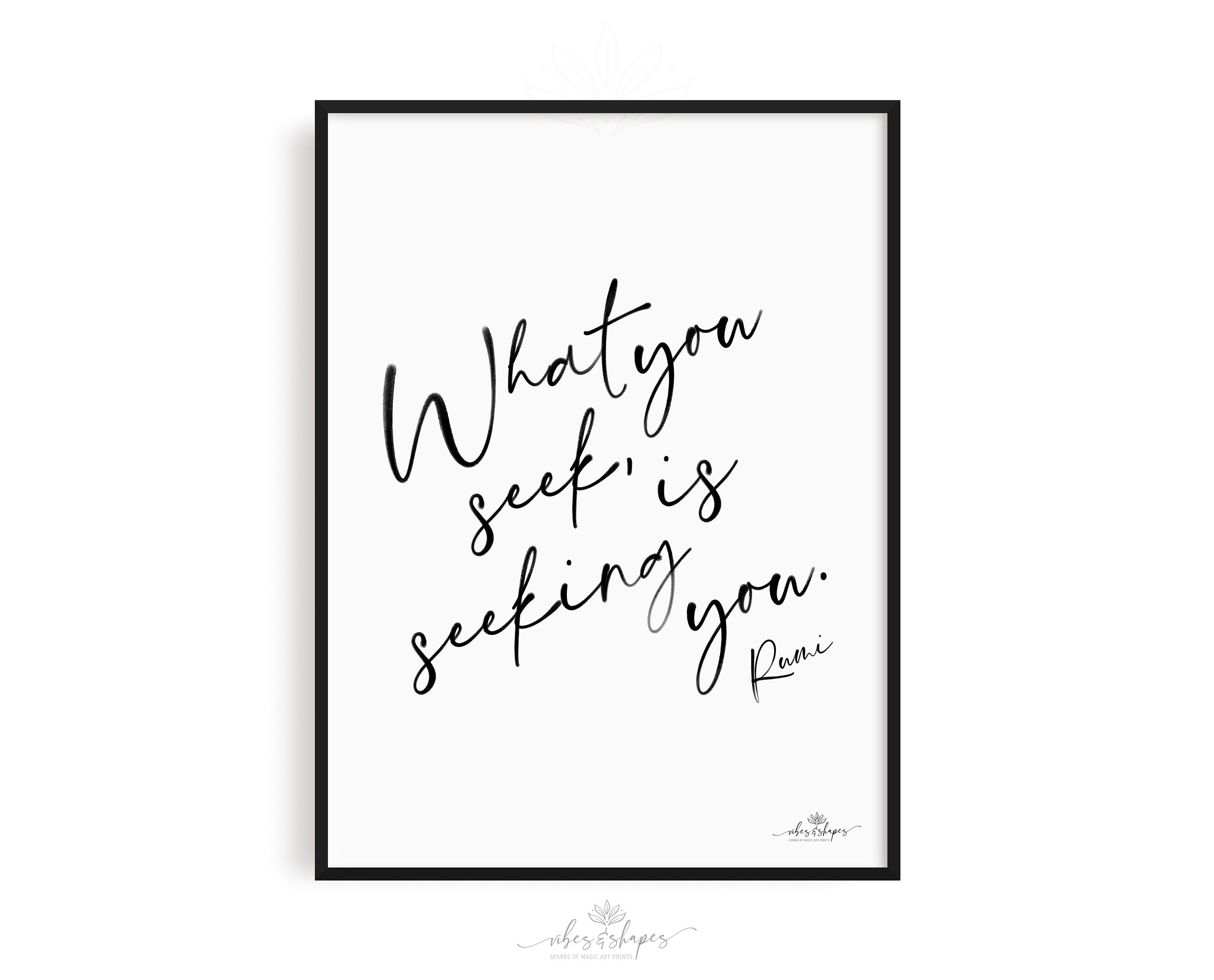 Art & Collectibles Sufi poster Rumi art print QUOTE POSTER RUMI oriental saying poster Rumi