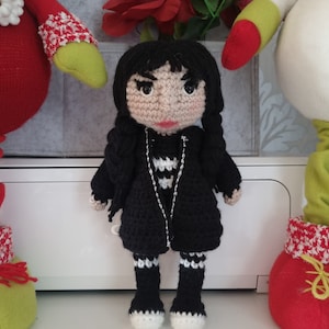 Wednesday Addams Crochet Amigurumi Pattern PDF