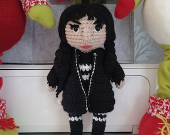 Wednesday Addams Crochet Amigurumi Pattern PDF