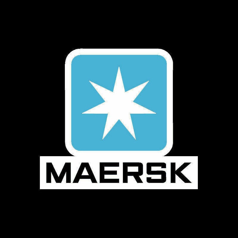 Maersk Shipping Vinyl Decal Sticker 3.0 X 2.6 Tri | Etsy
