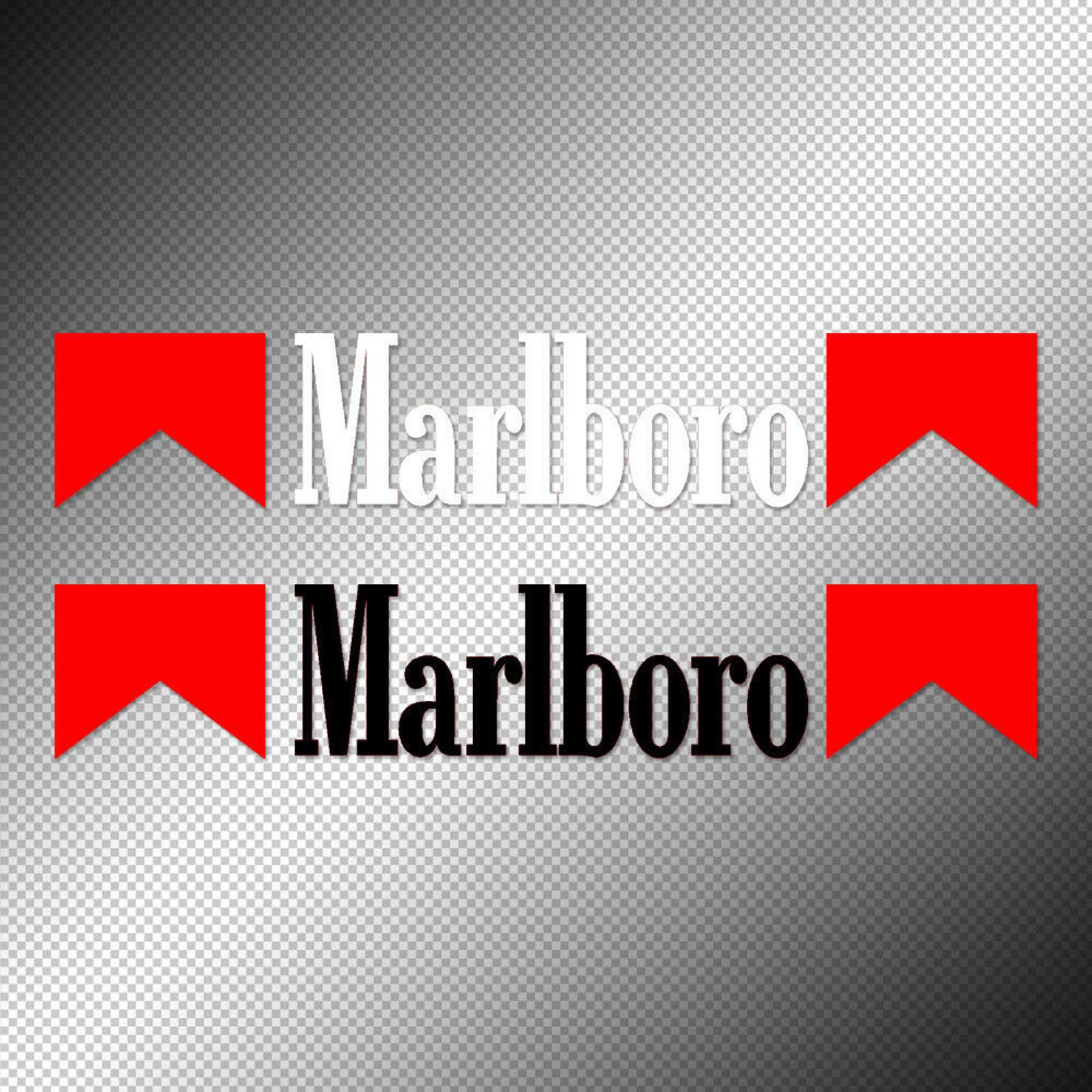 2x Marlboro decals vinyl stickers 6 x 1 Sponsor Etsy