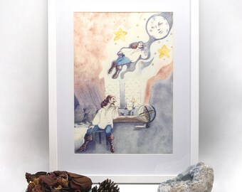 Cyrano of Bergerac High Quality Art print - A poetic illustration by Lucy Dreams