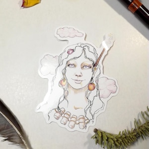 Sorcière excentrique inspirée par le style de Luna Lovegood Sticker
