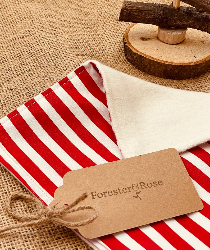 Candy Cane Striped Bamboo and Cotton Christmas Face Cloth image 4