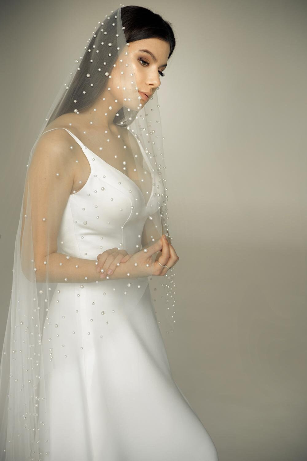 Ombre Pearl Veil – The Dress Bride