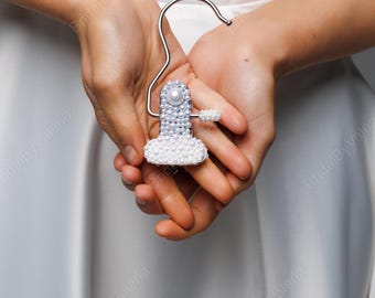 Gancho para colgar el velo de novia con perla: accesorio de boda de lujo