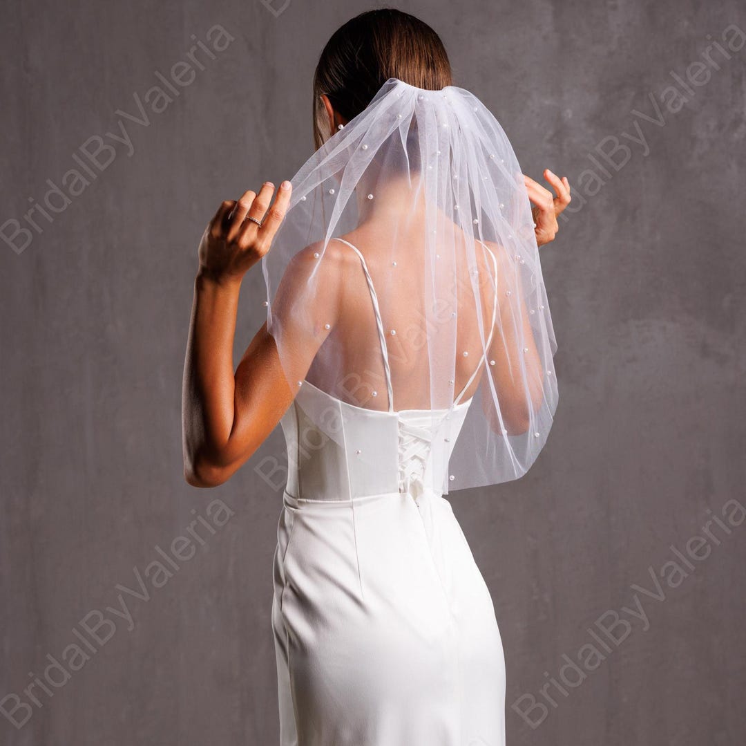 Short Wedding Veil, Mini Veil, Party Veil, Shoulder Length Short Wedding Veil, Mini Veil, Party Veil, Shoulder Length
