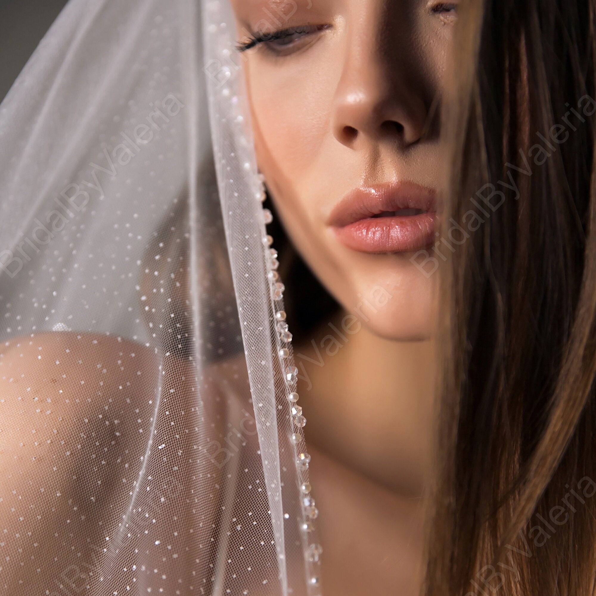 Cathedral sparkle Glitter beaded edging veil, Sparkle tulle bridal veil with beaded edge, Cathedral shimmer Pearl veil, long sparkling veil