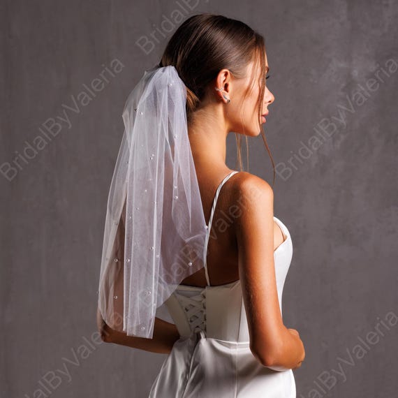 Short Wedding Veil, Mini Veil, Party Veil, Shoulder Length Short Wedding Veil, Mini Veil, Party Veil, Shoulder Length