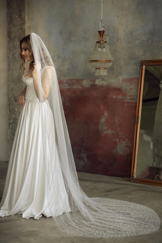 Cathedral Length Pearl Veil