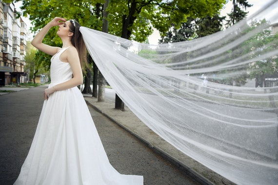3 T Wedding Veils Sequins with Comb Elbow Length Bridal Bride Veil