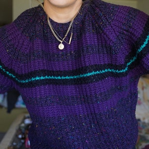 Vintage Purple Speckled Wool Sweater